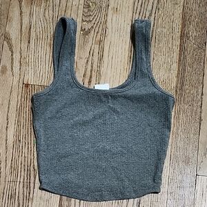 Stylish Gray Women's Crop Top